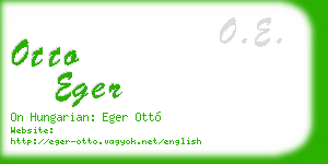 otto eger business card